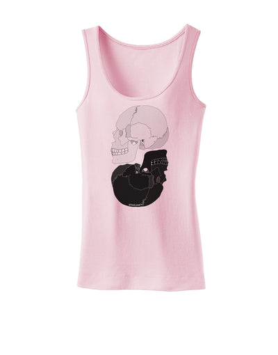 White And Black Inverted Skulls Womens Tank Top by TooLoud-Womens Tank Tops-TooLoud-SoftPink-X-Small-Davson Sales