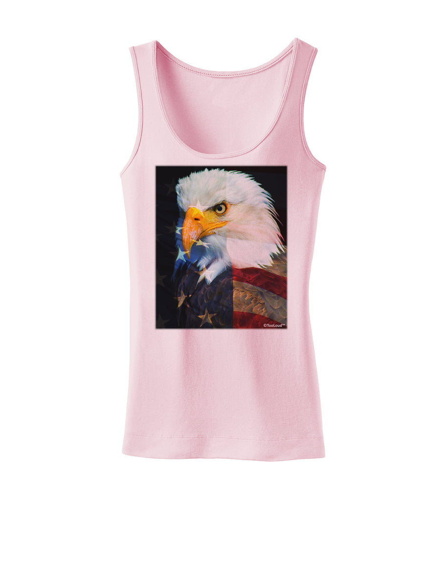 Patriotic Bald Eagle - American Flag Womens Tank Top by TooLoud-Womens Tank Tops-TooLoud-White-X-Small-Davson Sales