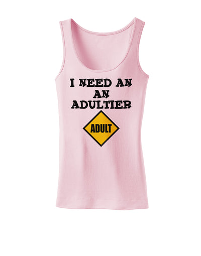 I Need An Adultier Adult Funny Womens Petite Tank Top by TooLoud-TooLoud-SoftPink-X-Small-Davson Sales