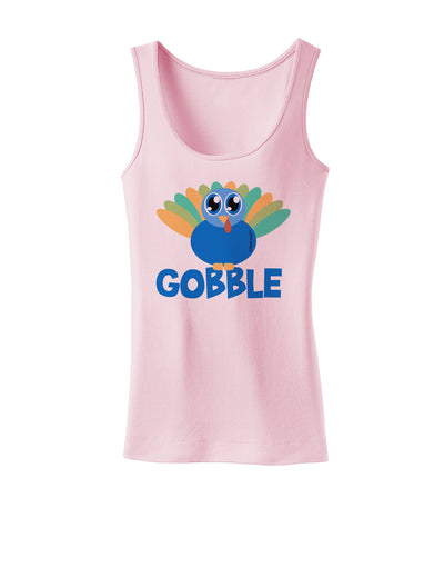 Cute Gobble Turkey Blue Womens Tank Top-Womens Tank Tops-TooLoud-SoftPink-X-Small-Davson Sales