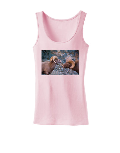 TooLoud Two Bighorn Rams Womens Tank Top-Womens Tank Tops-TooLoud-SoftPink-X-Small-Davson Sales