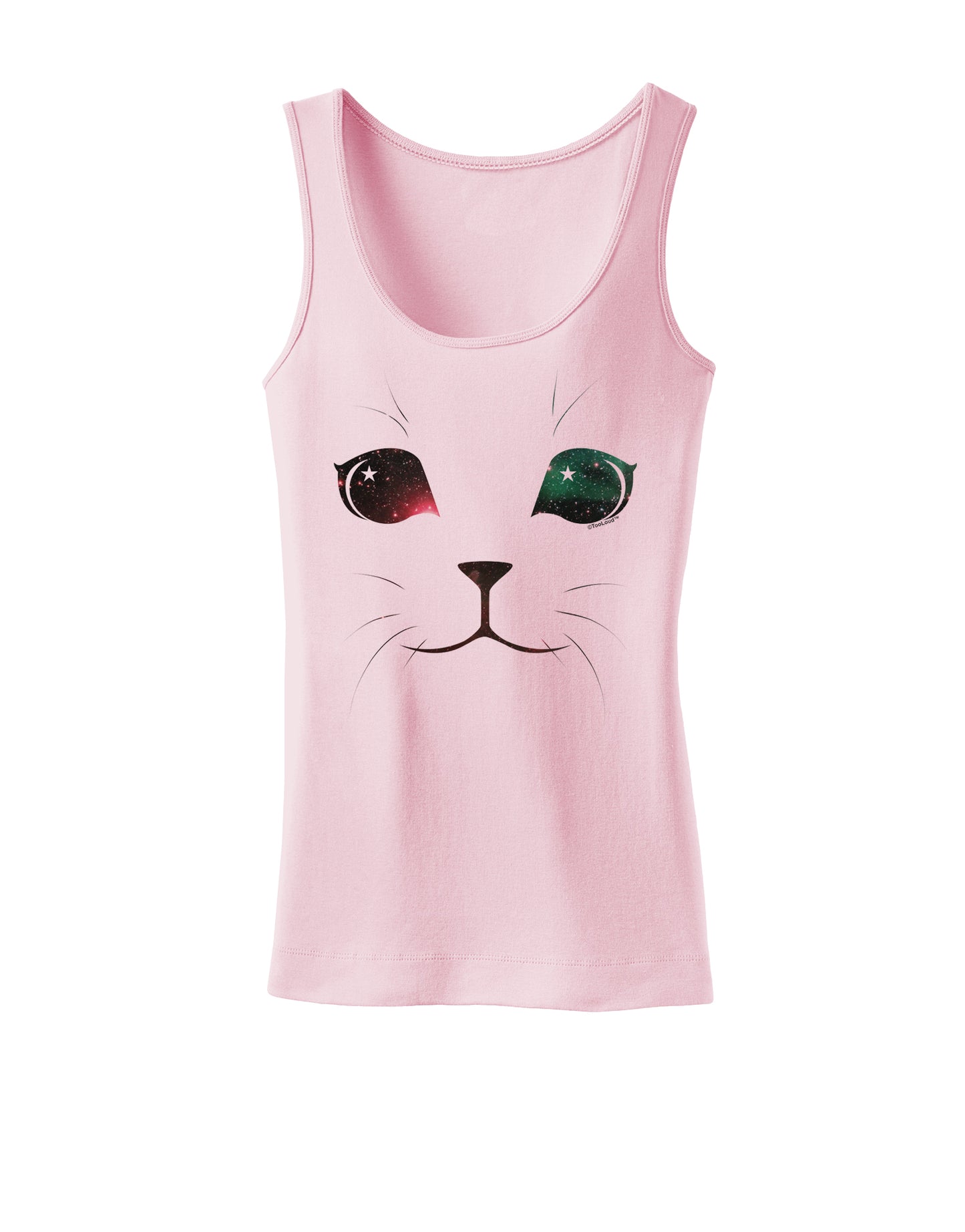 Adorable Space Cat Womens Petite Tank Top by-TooLoud-SoftPink-X-Small-Davson Sales