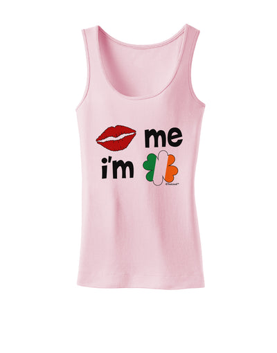 Kiss and Irish Flag Shamrock - Kiss Me I'm Irish Womens Tank Top by TooLoud-Womens Tank Tops-TooLoud-SoftPink-X-Small-Davson Sales