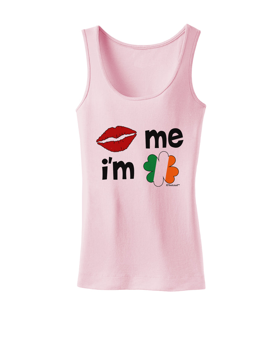 Kiss and Irish Flag Shamrock - Kiss Me I'm Irish Womens Tank Top by TooLoud-Womens Tank Tops-TooLoud-White-X-Small-Davson Sales