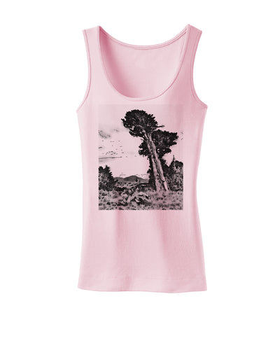 Colorado Landscape Watercolor BW Womens Tank Top-Womens Tank Tops-TooLoud-SoftPink-X-Small-Davson Sales