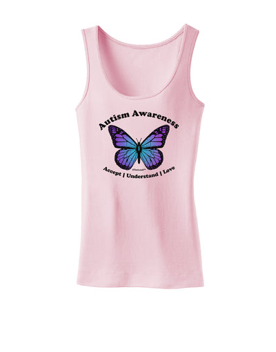 Autism Awareness - Puzzle Piece Butterfly Womens Tank Top