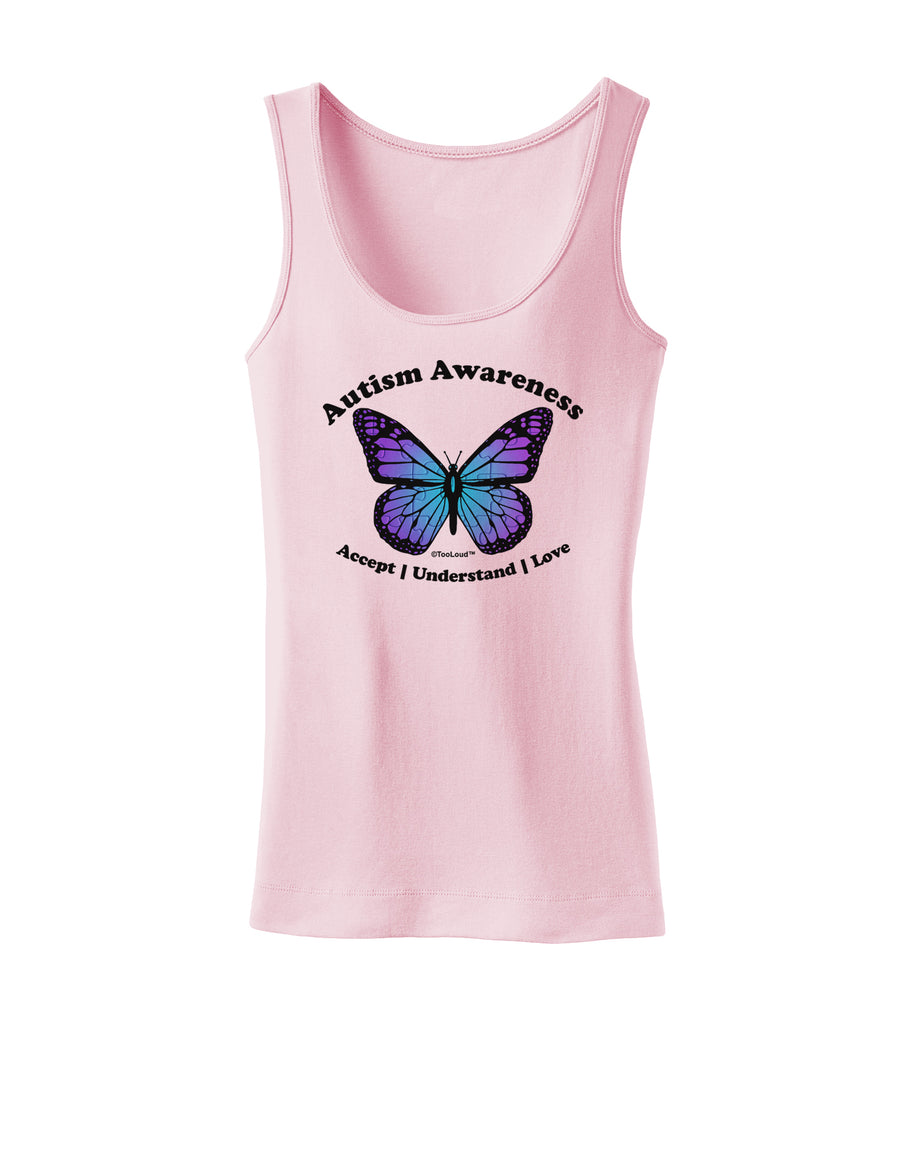 Autism Awareness - Puzzle Piece Butterfly Womens Tank Top-Womens Tank Tops-TooLoud-White-X-Small-Davson Sales