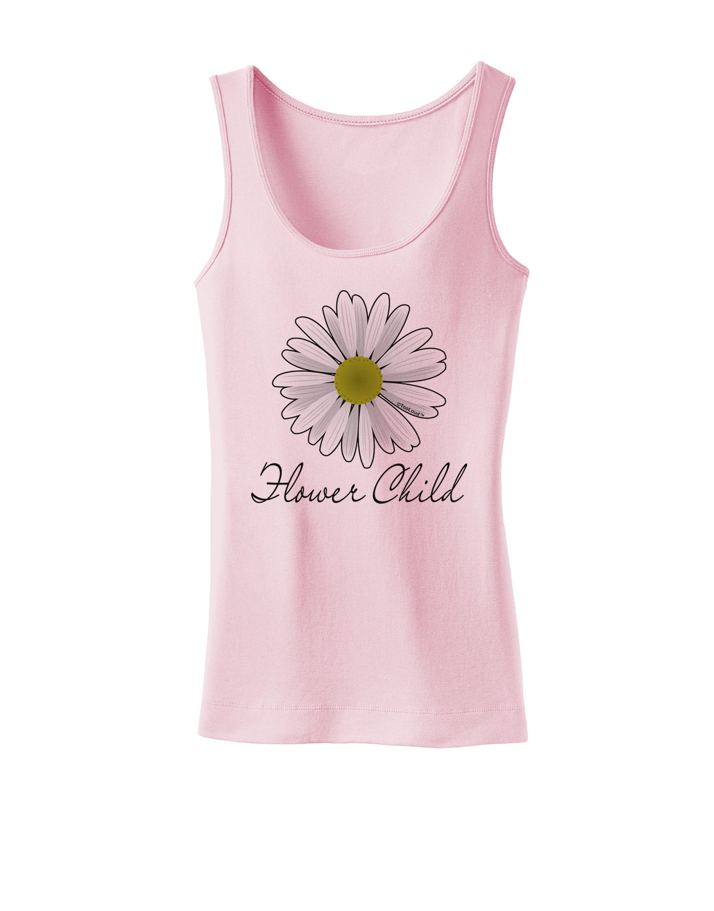 Pretty Daisy - Flower Child Womens Petite Tank Top-Womens Tank Tops-TooLoud-SoftPink-X-Small-Davson Sales