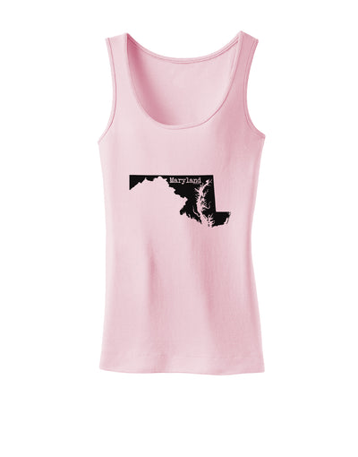 Maryland - United States Shape Womens Tank Top by TooLoud-Womens Tank Tops-TooLoud-SoftPink-X-Small-Davson Sales