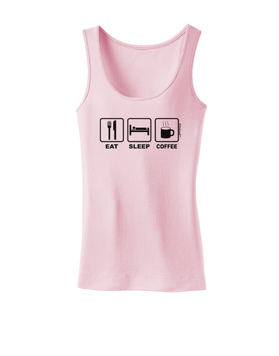 Eat Sleep Coffee Design Womens Tank Top by TooLoud-Womens Tank Tops-TooLoud-SoftPink-X-Small-Davson Sales