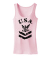 USA Military Navy Stencil Logo Womens Tank Top-Womens Tank Tops-TooLoud-SoftPink-X-Small-Davson Sales