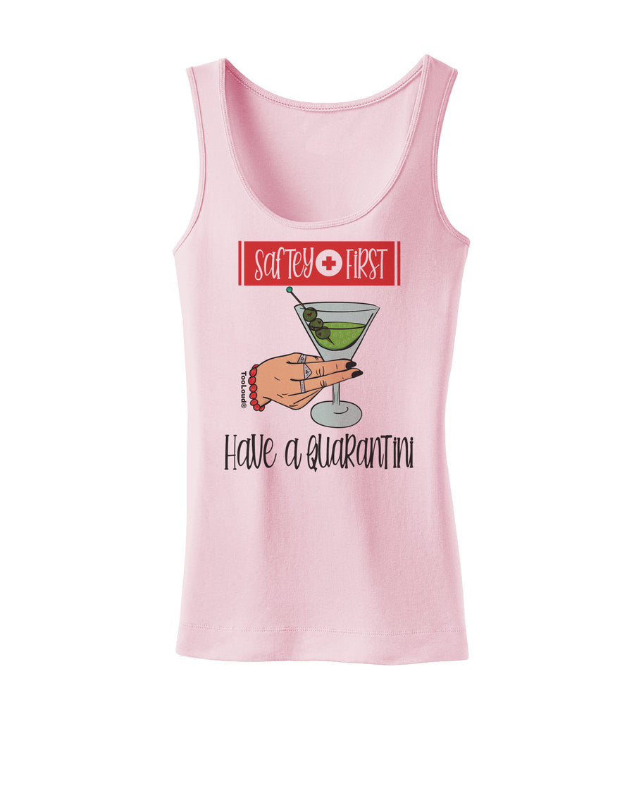 Safety First Have a Quarantini Womens Petite Tank Top-Womens Tank Tops-TooLoud-White-X-Small-Davson Sales