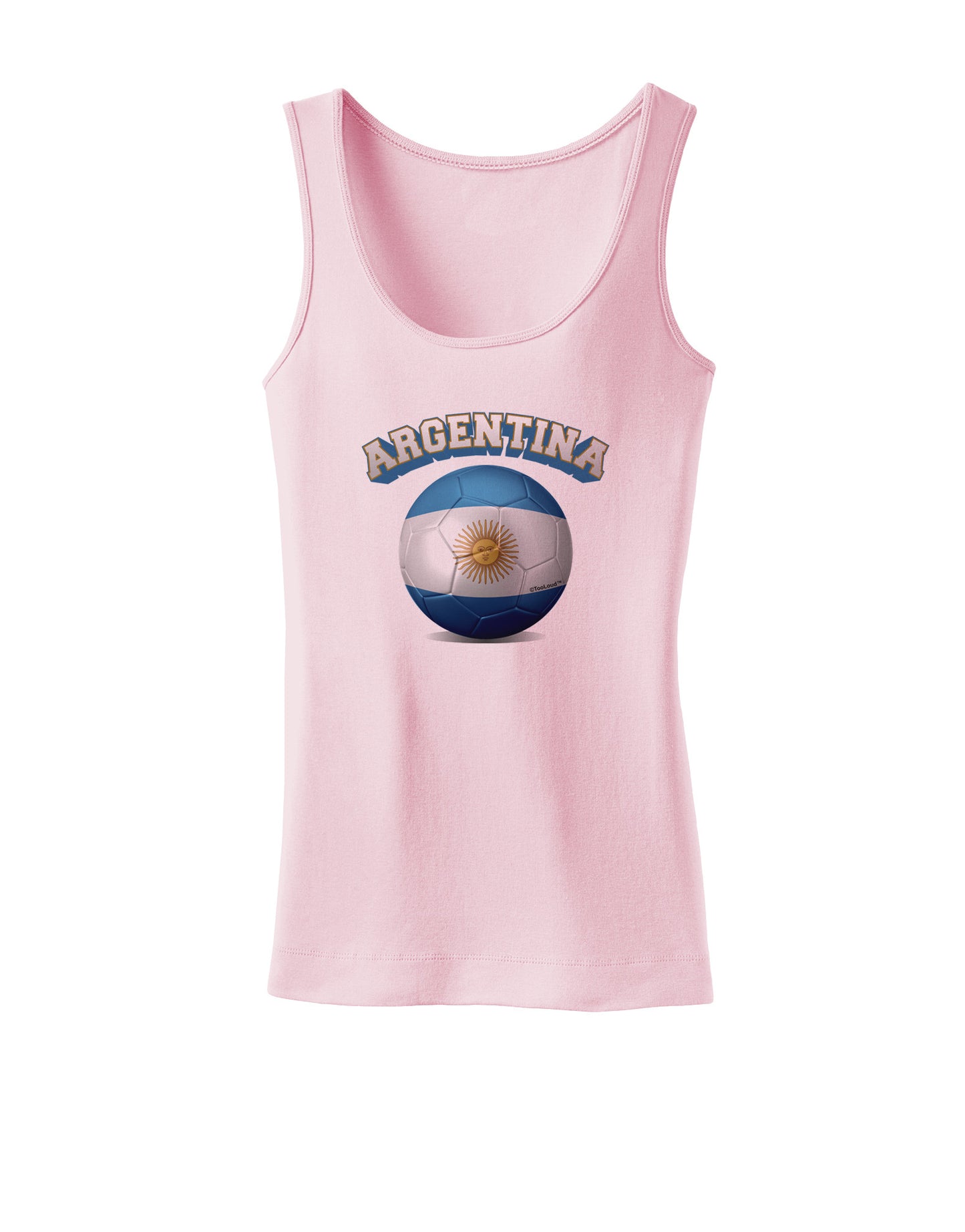 Soccer Ball Flag - Argentina Womens Petite Tank Top-TooLoud-SoftPink-X-Small-Davson Sales