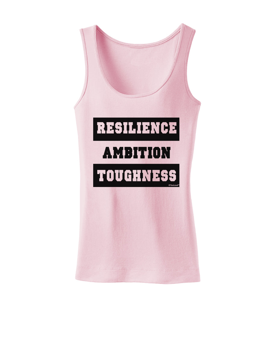 RESILIENCE AMBITION TOUGHNESS Womens Petite Tank Top-Womens Tank Tops-TooLoud-White-X-Small-Davson Sales