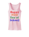 Happy First Day of School Womens Tank Top-Womens Tank Tops-TooLoud-SoftPink-X-Small-Davson Sales