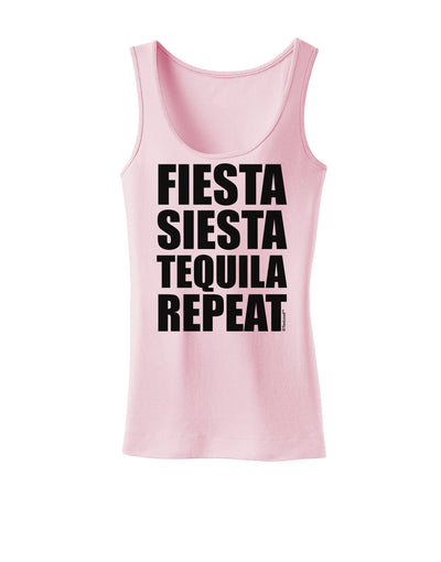 Fiesta Siesta Tequila Repeat Womens Tank Top by TooLoud-Womens Tank Tops-TooLoud-SoftPink-X-Small-Davson Sales