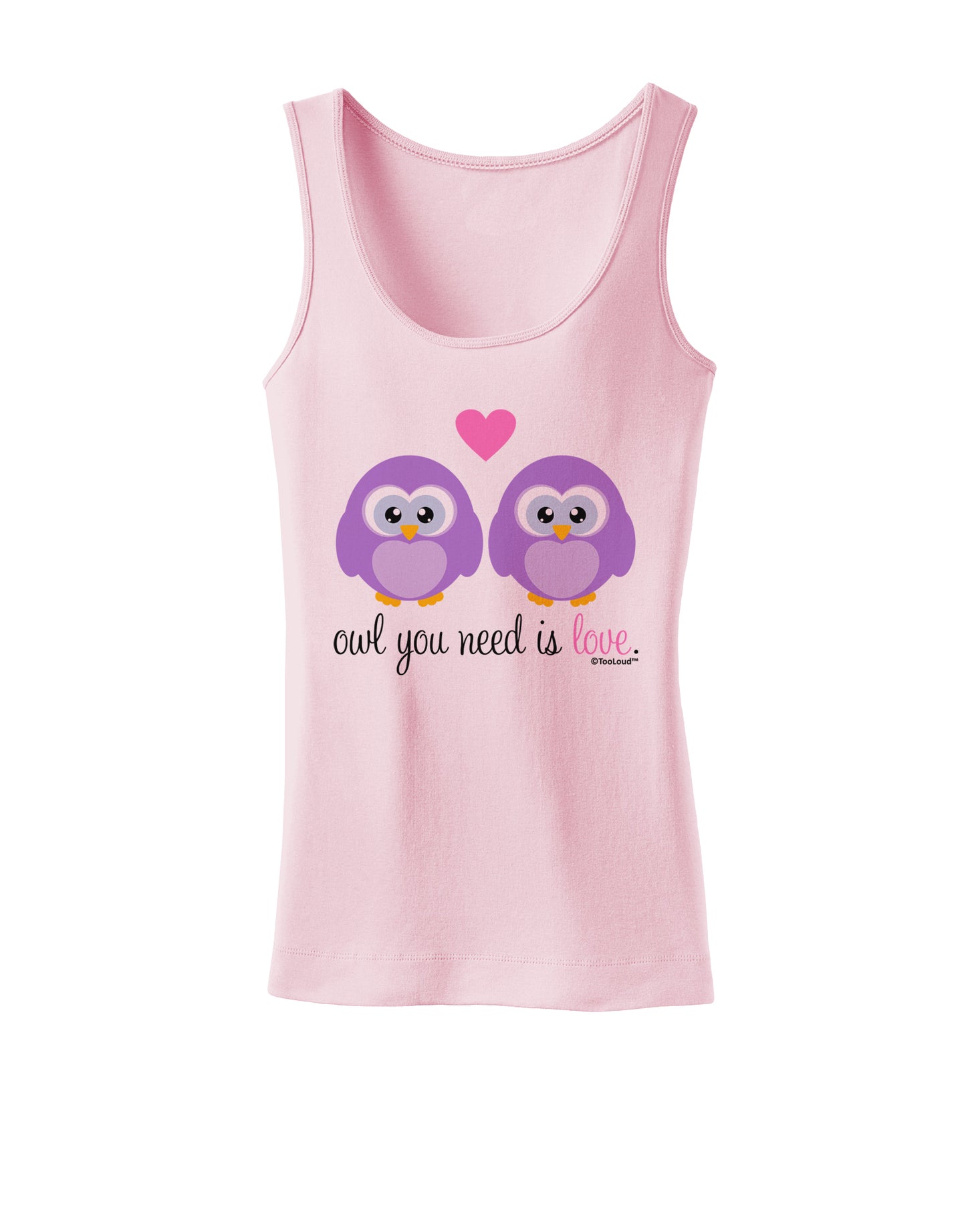 Owl You Need Is Love - Purple Owls Womens Tank Top by TooLoud-Womens Tank Tops-TooLoud-SoftPink-X-Small-Davson Sales
