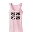 PLUR Squares BnW Womens Tank Top-Womens Tank Tops-TooLoud-SoftPink-X-Small-Davson Sales