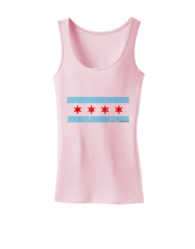 Distressed Chicago Flag Design Womens Tank Top by TooLoud-Womens Tank Tops-TooLoud-SoftPink-X-Small-Davson Sales