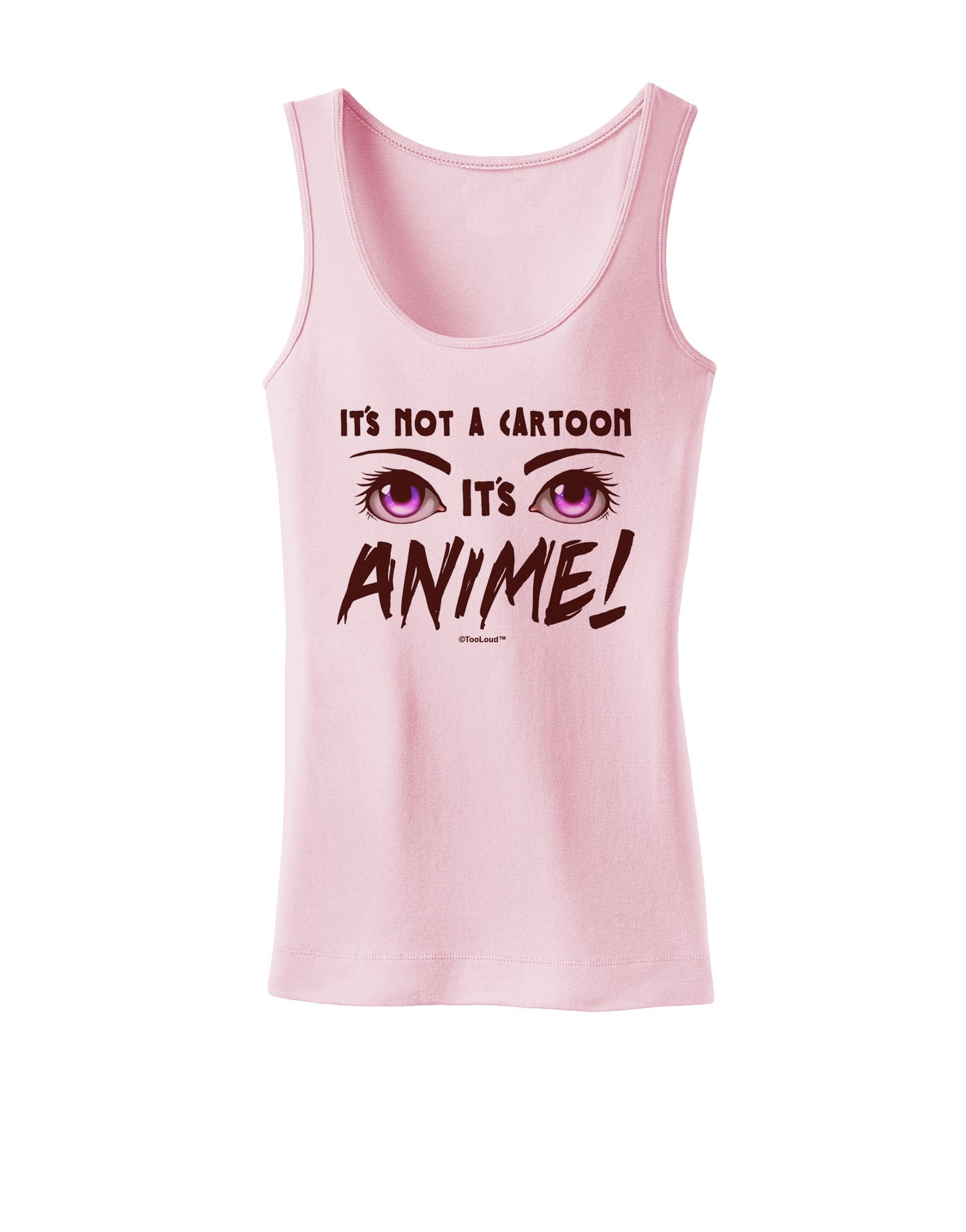 Not A Cartoon Eyes Magenta Womens Petite Tank Top-TooLoud-SoftPink-X-Small-Davson Sales