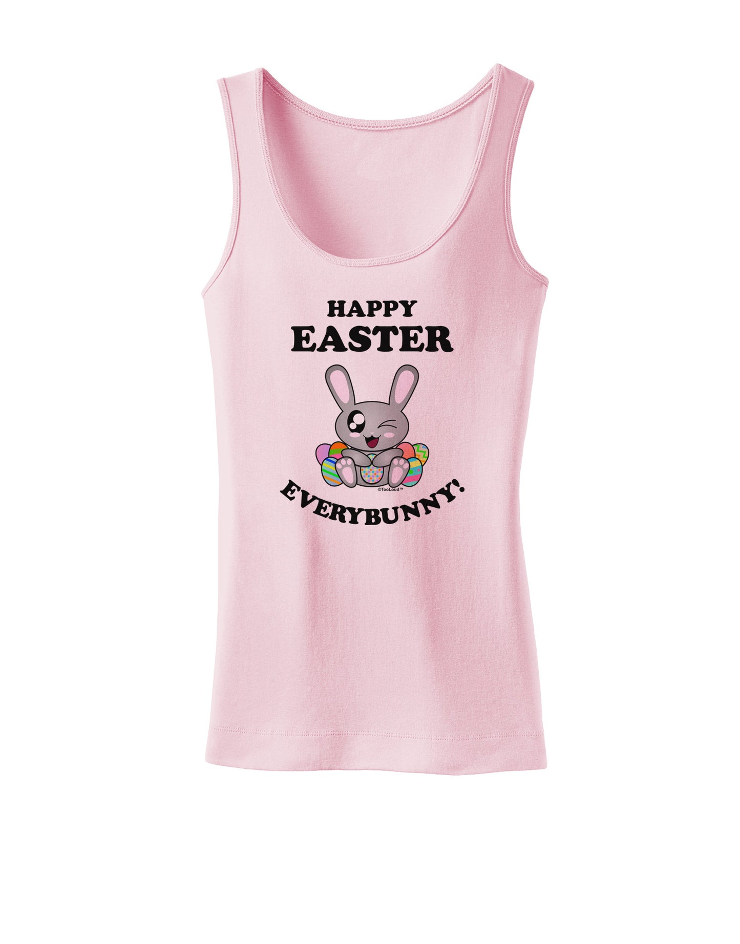 Happy Easter Everybunny Womens Petite Tank Top-TooLoud-SoftPink-X-Small-Davson Sales