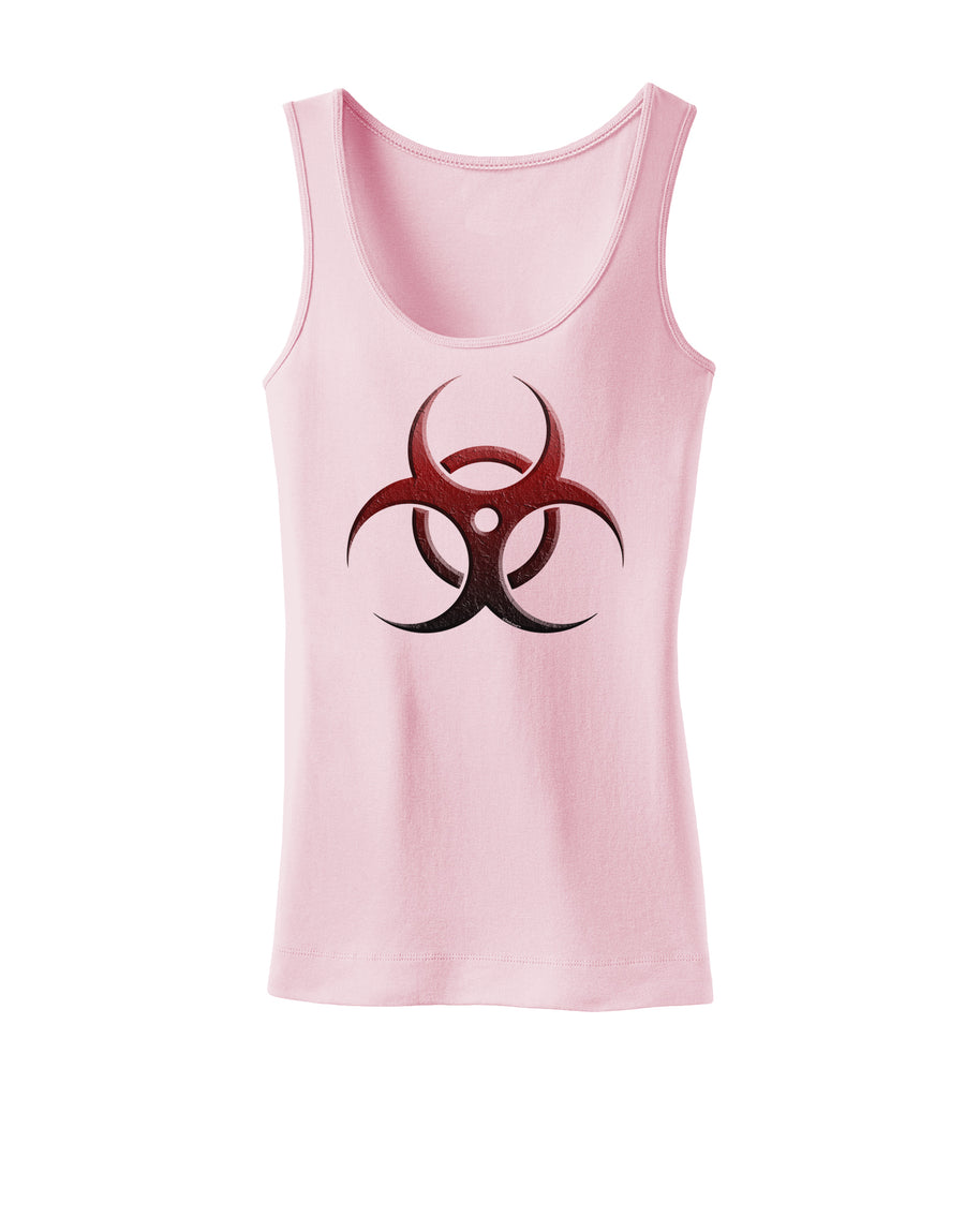 Biohazard Symbol Red Stone - Apocalypse Womens Tank Top-Womens Tank Tops-TooLoud-White-X-Small-Davson Sales