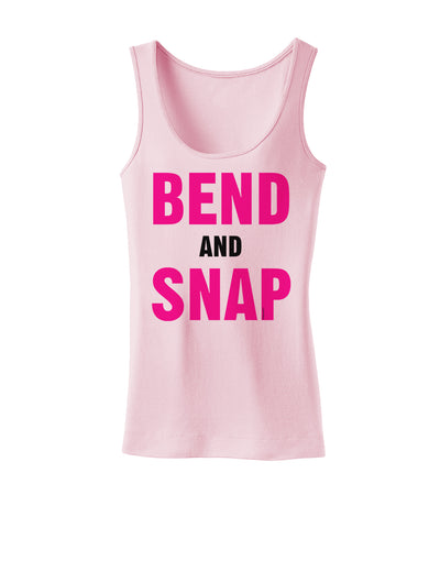 Bend and Snap Pink Text Womens Tank Top-Womens Tank Tops-TooLoud-SoftPink-X-Small-Davson Sales