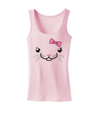 Kyu-T Face - Kattia Cute Girl Cat Womens Tank Top-Womens Tank Tops-TooLoud-SoftPink-X-Small-Davson Sales