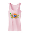 Blue Watercolor Butterfly Womens Petite Tank Top-TooLoud-SoftPink-X-Small-Davson Sales