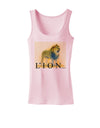 Lion Watercolor 1 Text Womens Tank Top-Womens Tank Tops-TooLoud-SoftPink-X-Small-Davson Sales