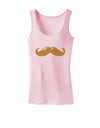 Big Gold Blonde Mustache Womens Tank Top-Womens Tank Tops-TooLoud-SoftPink-X-Small-Davson Sales