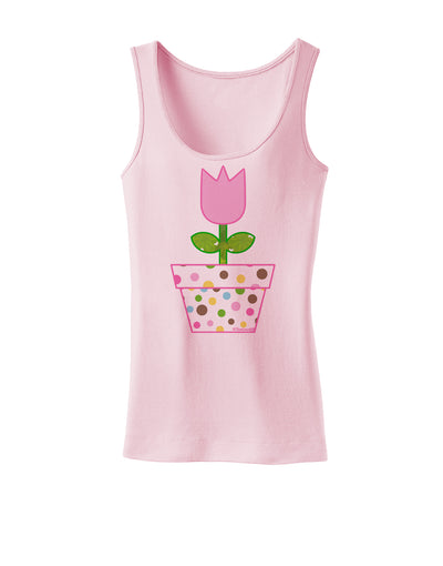 Easter Tulip Design - Pink Womens Tank Top by TooLoud-Womens Tank Tops-TooLoud-SoftPink-X-Small-Davson Sales