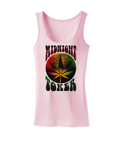 Midnight Toker Marijuana Womens Tank Top-Womens Tank Tops-TooLoud-SoftPink-X-Small-Davson Sales