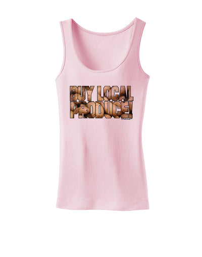 Buy Local Produce Potatoes Text Womens Tank Top-Womens Tank Tops-TooLoud-SoftPink-X-Small-Davson Sales