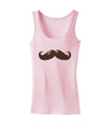 Big Brown Mustache Womens Tank Top-Womens Tank Tops-TooLoud-SoftPink-X-Small-Davson Sales