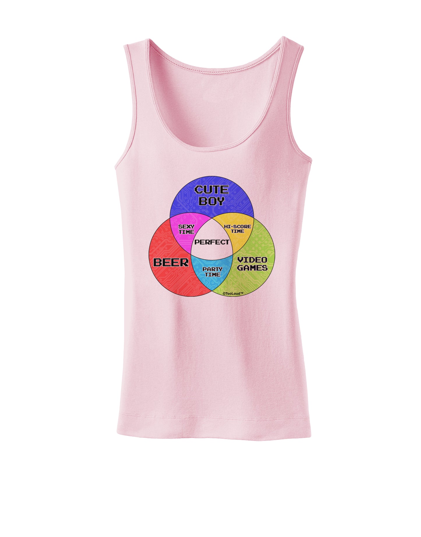 Beer Boy and Games Diagram Womens Petite Tank Top-TooLoud-SoftPink-X-Small-Davson Sales