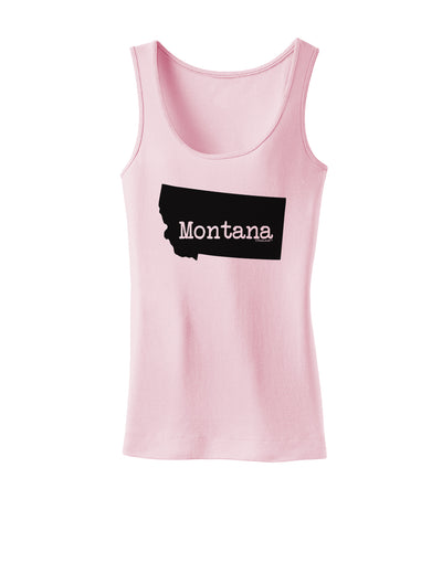 Montana - United States Shape Womens Tank Top by TooLoud-Womens Tank Tops-TooLoud-SoftPink-X-Small-Davson Sales