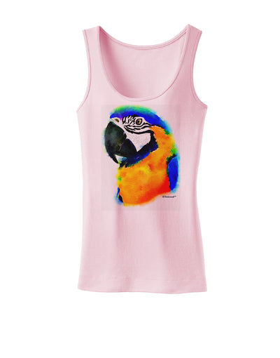 Brightly Colored Parrot Watercolor Womens Tank Top-Womens Tank Tops-TooLoud-SoftPink-X-Small-Davson Sales