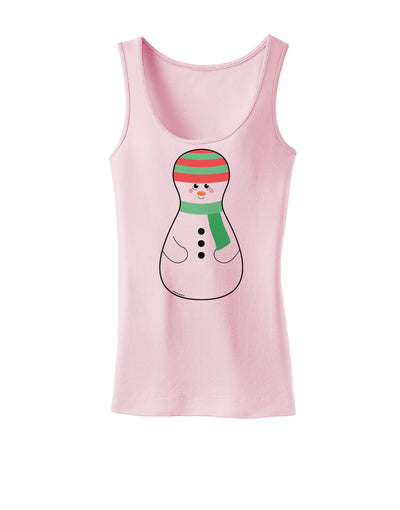 Cute Snowman Matryoshka Nesting Doll - Christmas Womens Tank Top-Womens Tank Tops-TooLoud-SoftPink-X-Small-Davson Sales