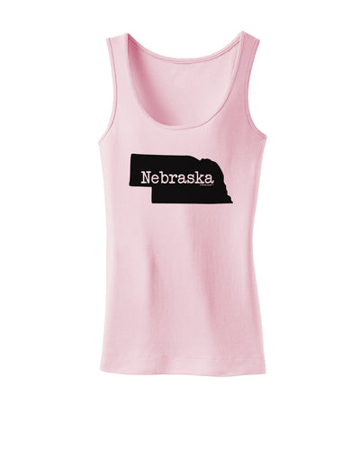 Nebraska - United States Shape Womens Tank Top by TooLoud-Womens Tank Tops-TooLoud-SoftPink-X-Small-Davson Sales