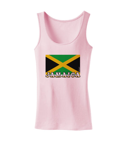 Jamaica Flag Womens Petite Tank Top-TooLoud-SoftPink-X-Small-Davson Sales