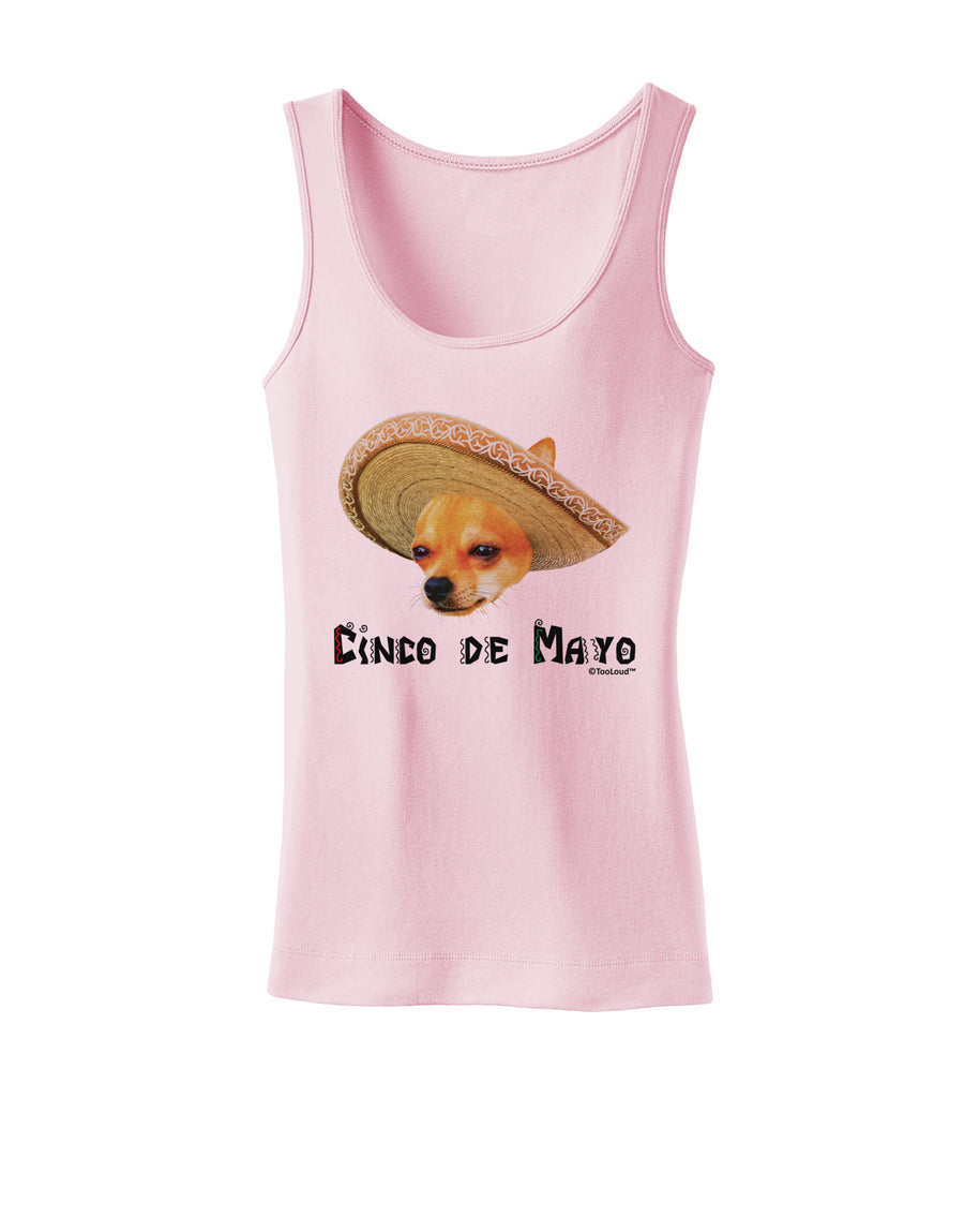 Chihuahua Dog with Sombrero - Cinco de Mayo Womens Tank Top by TooLoud-Womens Tank Tops-TooLoud-White-X-Small-Davson Sales