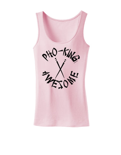 PHO KING AWESOME, Funny Vietnamese Soup Vietnam Foodie Womens Petite Tank Top-Womens Tank Tops-TooLoud-SoftPink-X-Small-Davson Sales