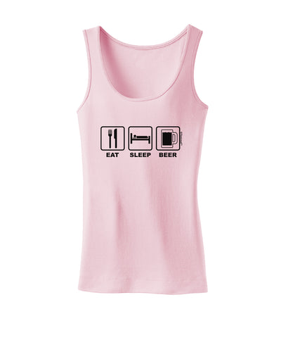 Eat Sleep Beer Design Womens Tank Top by TooLoud-Womens Tank Tops-TooLoud-SoftPink-X-Small-Davson Sales