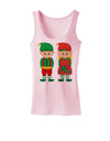 Cute Elf Couple Christmas Womens Tank Top-Womens Tank Tops-TooLoud-SoftPink-X-Small-Davson Sales