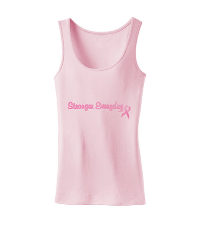 Stronger Everyday Breast Cancer Awareness Ribbon Womens Tank Top-Womens Tank Tops-TooLoud-SoftPink-X-Small-Davson Sales