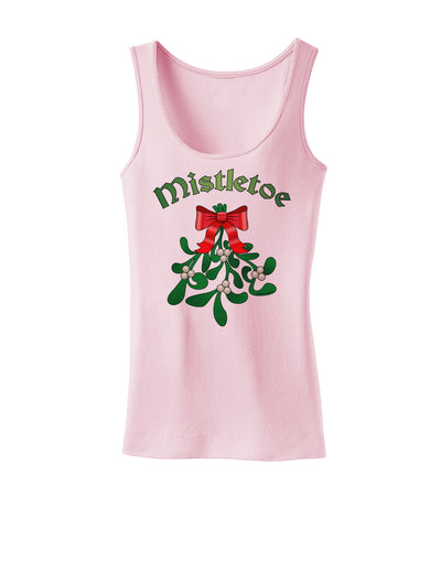 Christmas Kiss Mistletoe Womens Tank Top-Womens Tank Tops-TooLoud-SoftPink-X-Small-Davson Sales