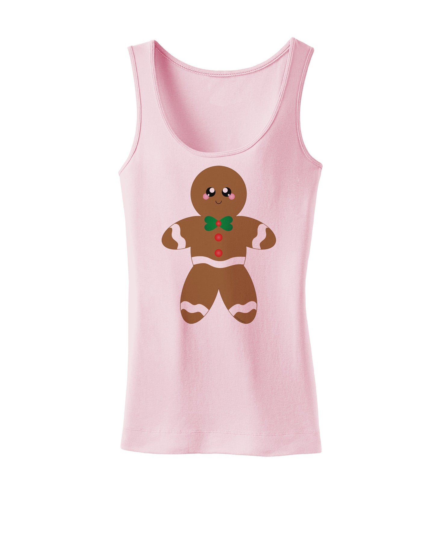 Cute Gingerbread Man Christmas Womens Tank Top-Womens Tank Tops-TooLoud-SoftPink-X-Small-Davson Sales