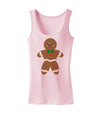 Cute Gingerbread Man Christmas Womens Tank Top-Womens Tank Tops-TooLoud-SoftPink-X-Small-Davson Sales