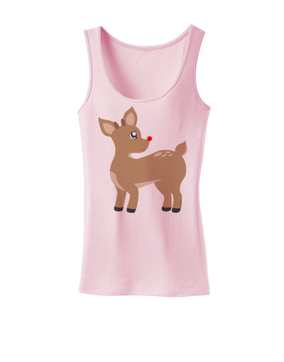 Cute Little Rudolph the Reindeer - Christmas Womens Tank Top by TooLoud-Womens Tank Tops-TooLoud-SoftPink-X-Small-Davson Sales